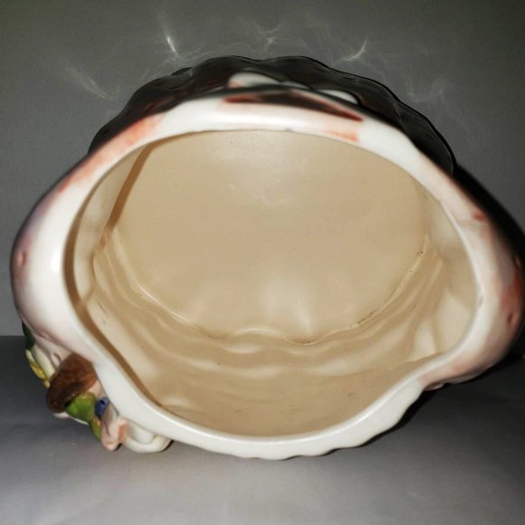 Vintage Takahashi Glass Eyed Girl Cookie Jar Country Doll Flower Basket … - Picture 12 of 13